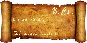 Wigand Csaba névjegykártya